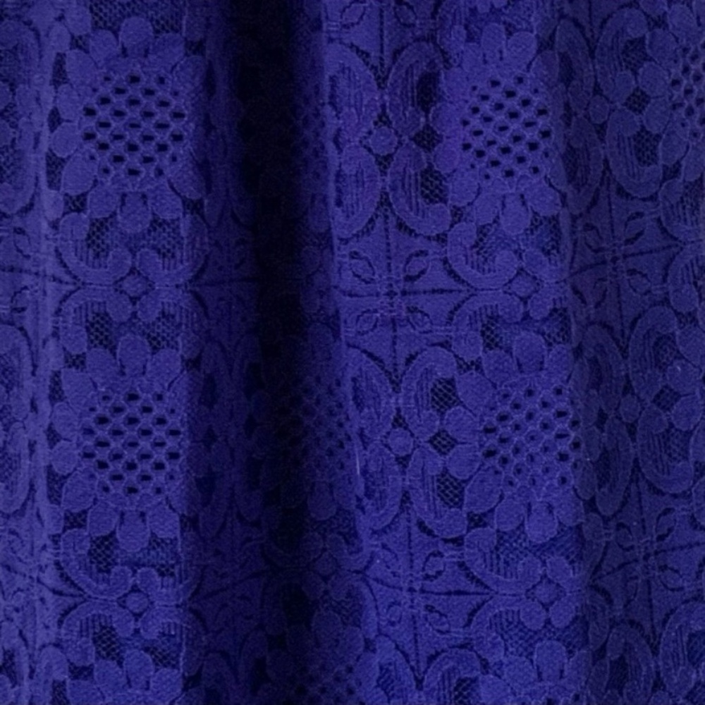 MAX STUDIO Cornflower Blue Lace Halter Dress Size X Small - Picture 7 of 11